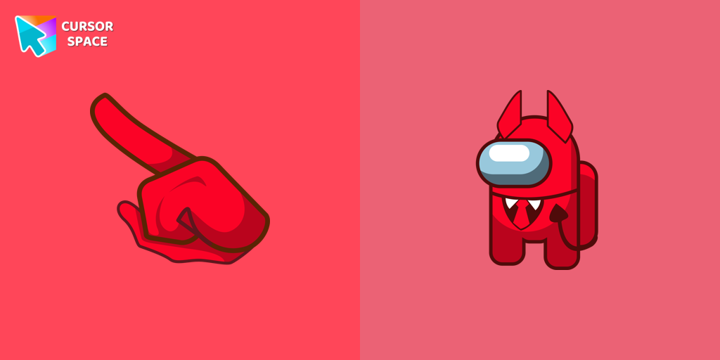 Cursor Among Us Devil Character For Chrome